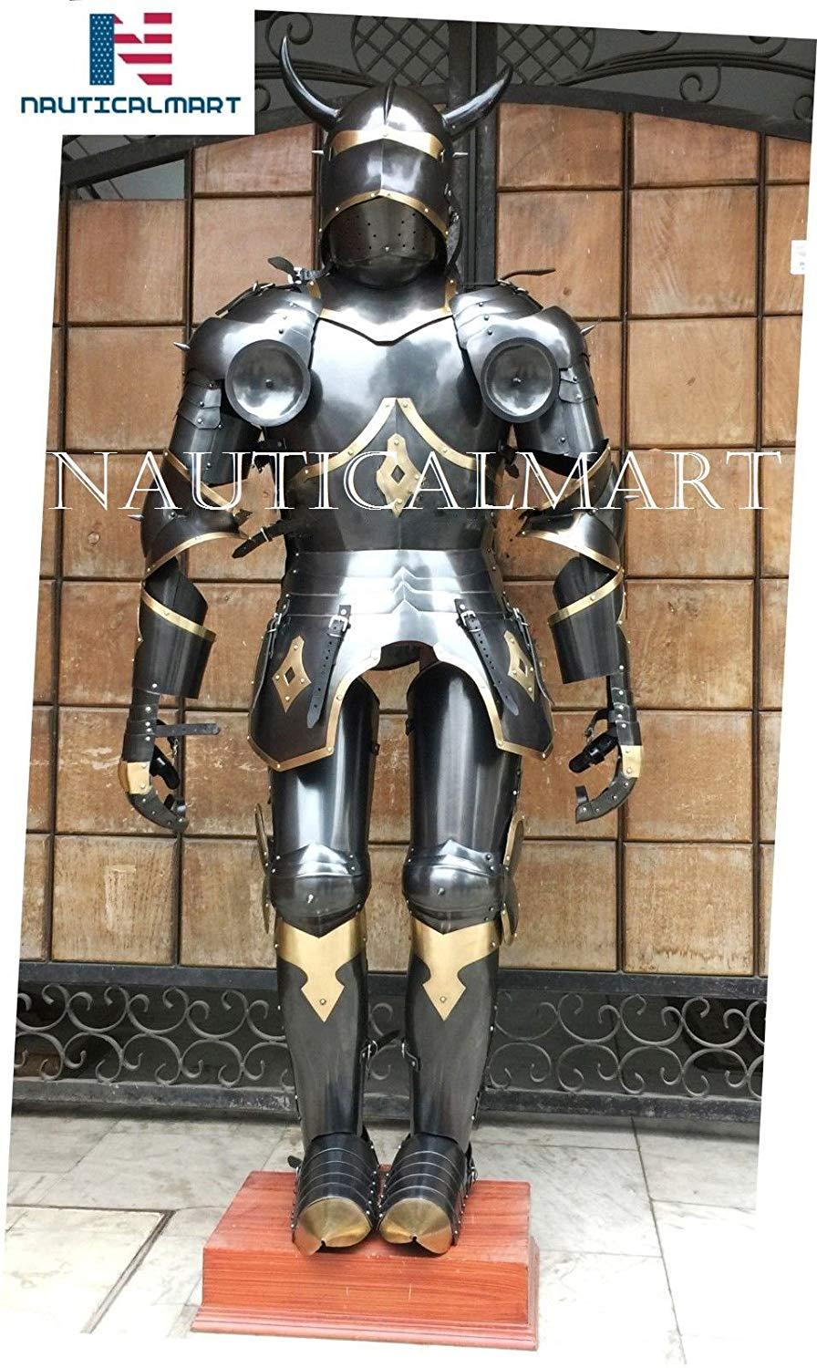 NauticalMart Medieval Full Suit of Armor Wearable Knight Gothic Suit