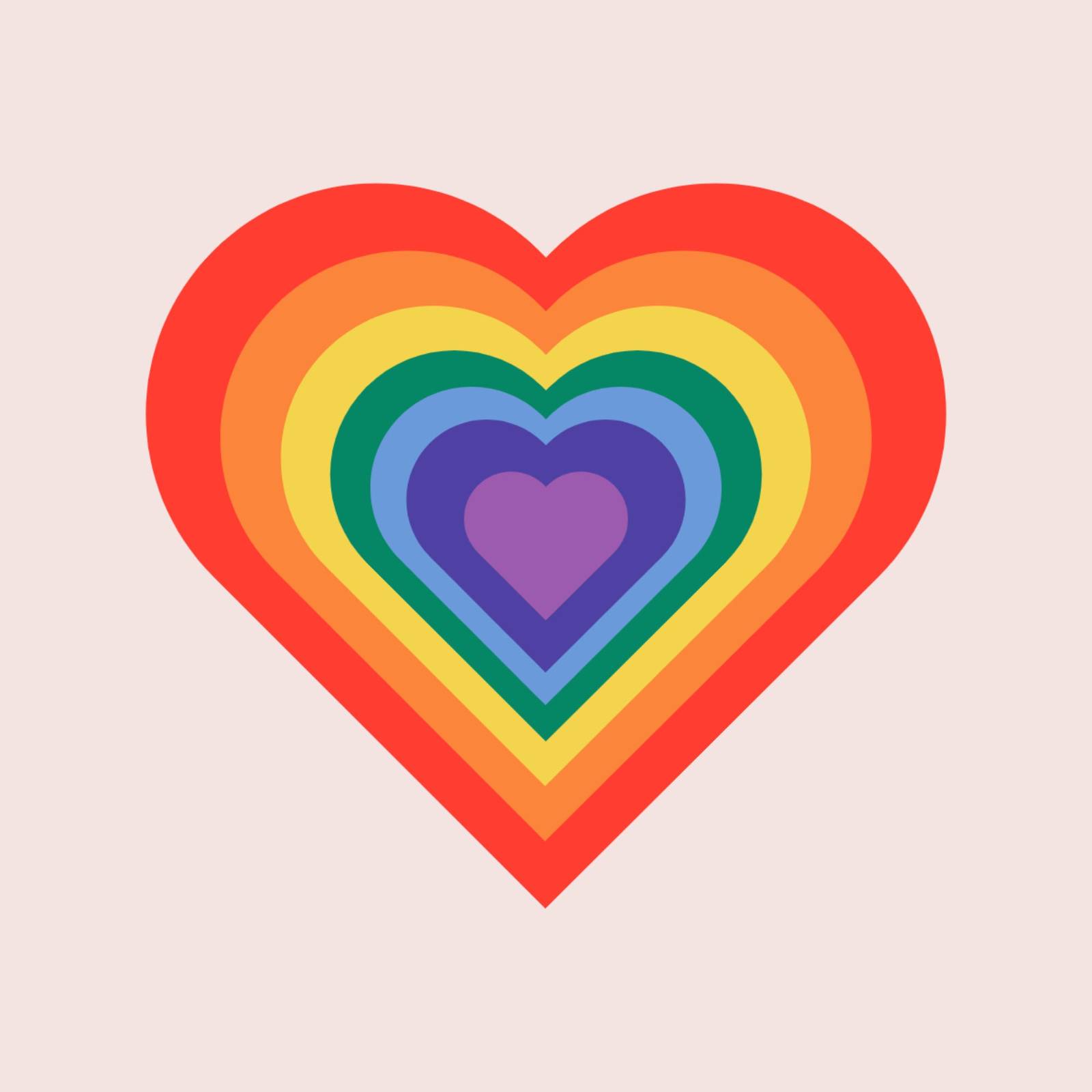 LGBTQ+ Heart Svg Bundle Hand Drawn Rainbow Hearts Clipart Love is Love ...