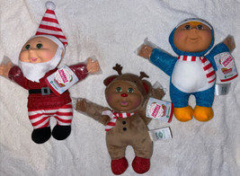 3 Cabbage Patch Kids Sparkle Cuties Holiday Helpers 10" Aa Dolls Christmas New - $59.99
