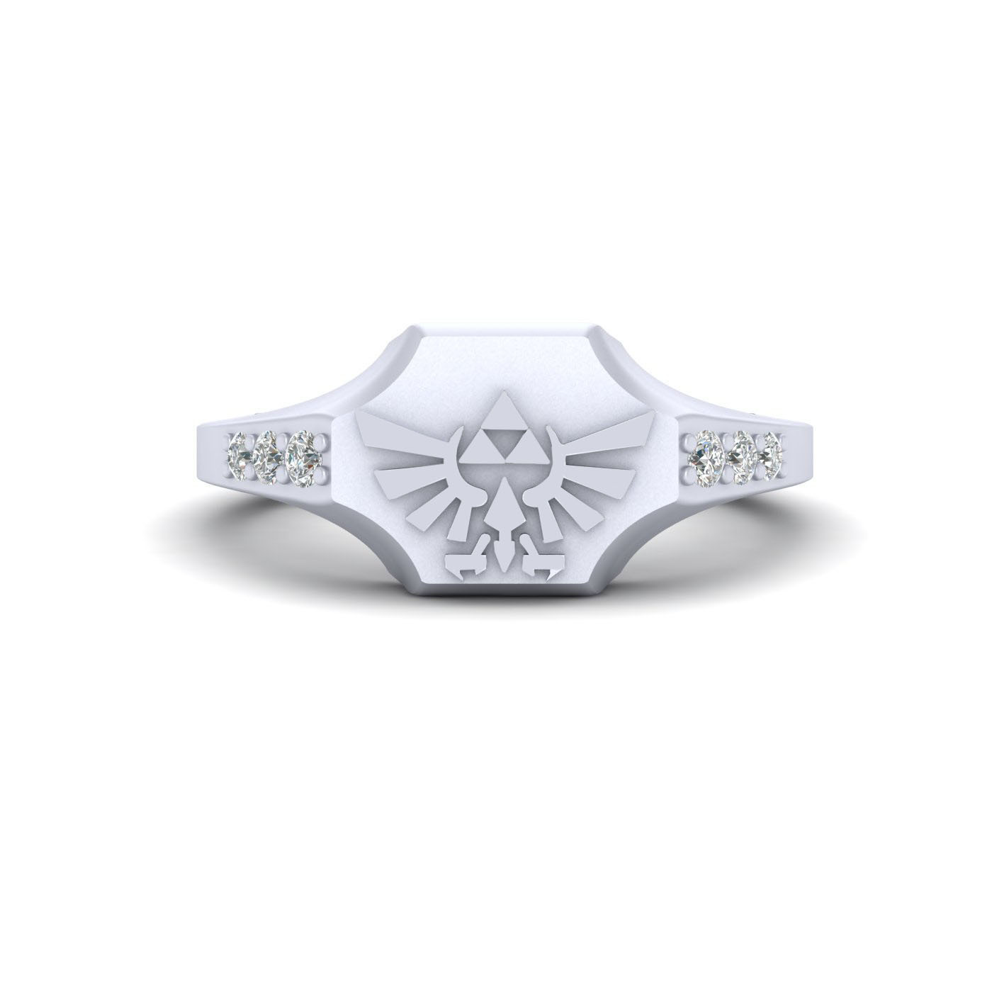 Zelda Triforce Ring For Women The Legend Of Zelda Jewelry White Gold