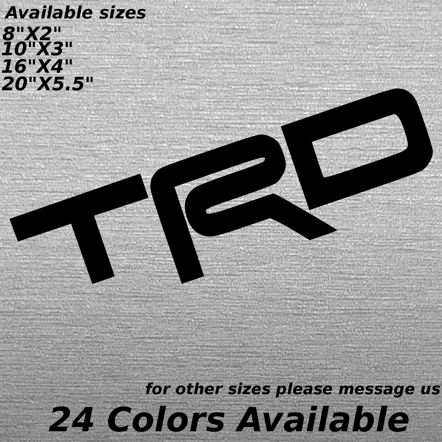 TRD Custom Toyota Racing Development logo decal sticker bed side window tailgate
