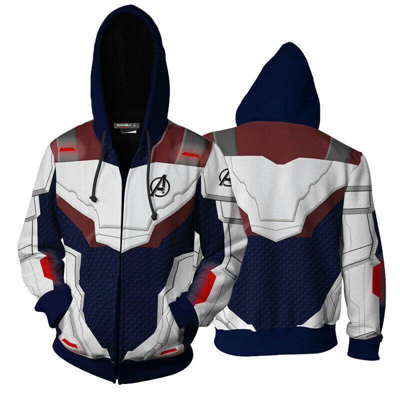 Avengers Endgame Quantum Realm Sweatshirt Jacket Advanced Tech Cosplay Hoodie
