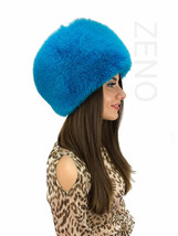 Arctic Fox Fur Full Hat Saga Furs All Fur Hat Ocean Blue Beanie Fur Hat image 2