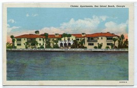 Cloister Apartments Sea Island Beach Georgia linen postcard - $4.90