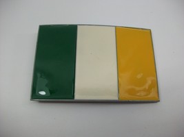 County Offaly Ireland Green White Yellow Flag Belt Buckle 4&quot;x2.5&quot; Fits 1... - $15.51