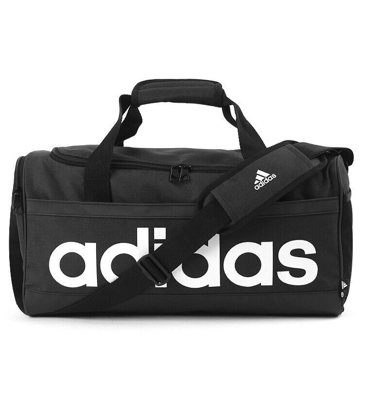 Adidas Essential Linear Duffel Bag S Gym Training Sports Bag 25L Black ...