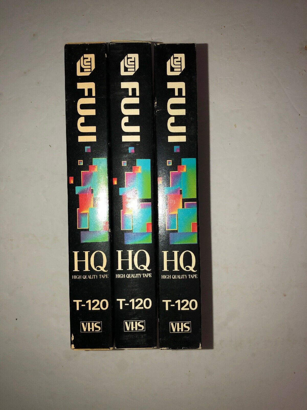 FUJI VHS HQ T120 3 Ea6 Hours BLANK Used High Quality Multi Purpose