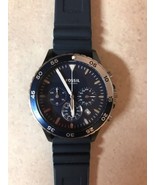 Fossil Authentic Watch Men&#39;s CH3054 Crewmaster Blue Silicone 46mm Chrono - $87.07