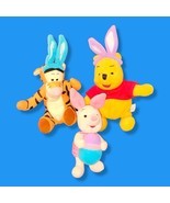 LOT OF 3 1998 VINTAGE 7&quot; Plush Disney Winnie the Pooh Easter  - 1998 Mattel - $21.66