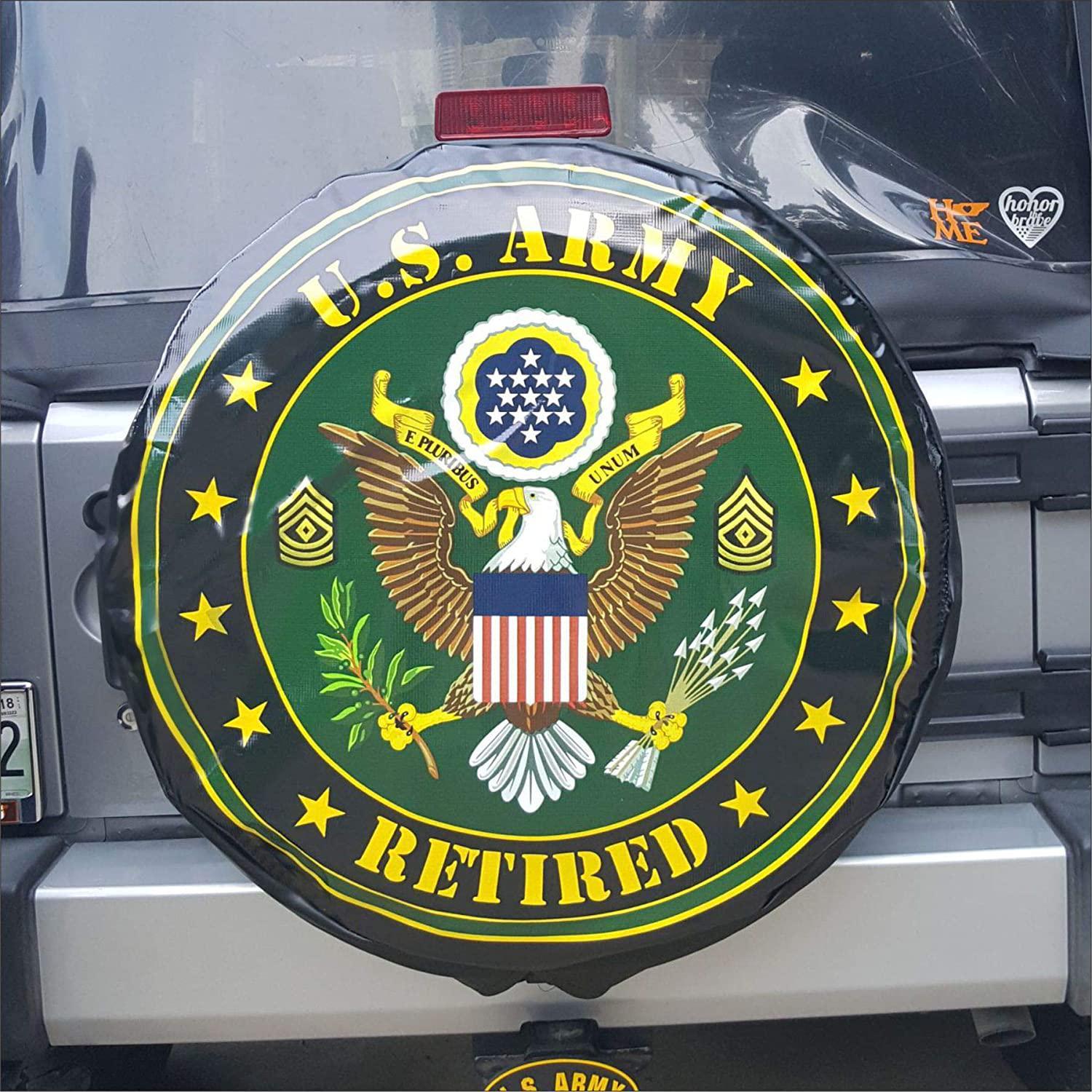 TIRE COVER CENTRAL US Army Seal Retired Spare Tire Cover ( Army