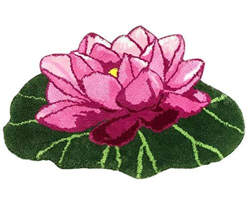 Koala Superstore New Pastoral Style Lotus Shaped Bedroom Rug Bathroom Balcony Ma - $46.13