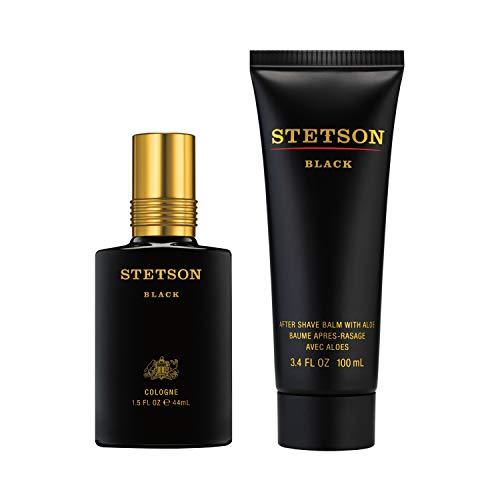 Stetson Black Cologne Spray & After Shave Balm With Aloe, 2 Count Bar