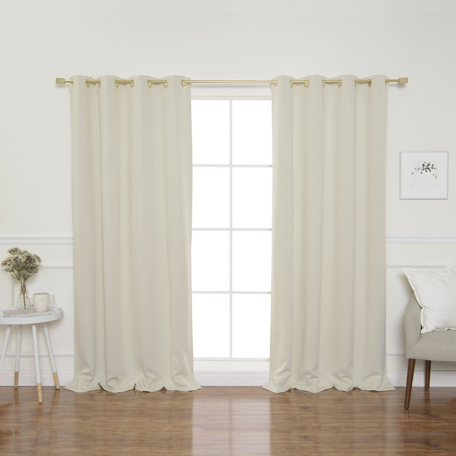 Blackout Window Curtains Drapes Gold Grommet And Similar Items