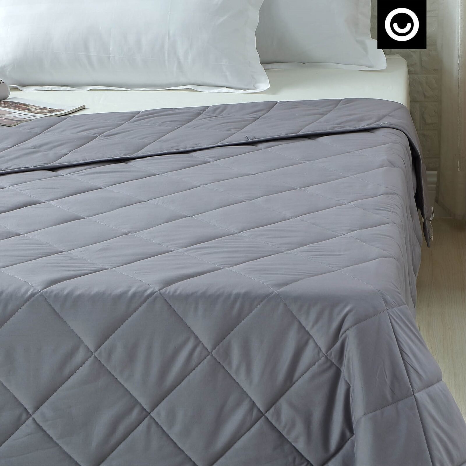 Gray Weighted Blanket Anxiety Deep Gravity 41"x60, 48"x72, 60"x80" or