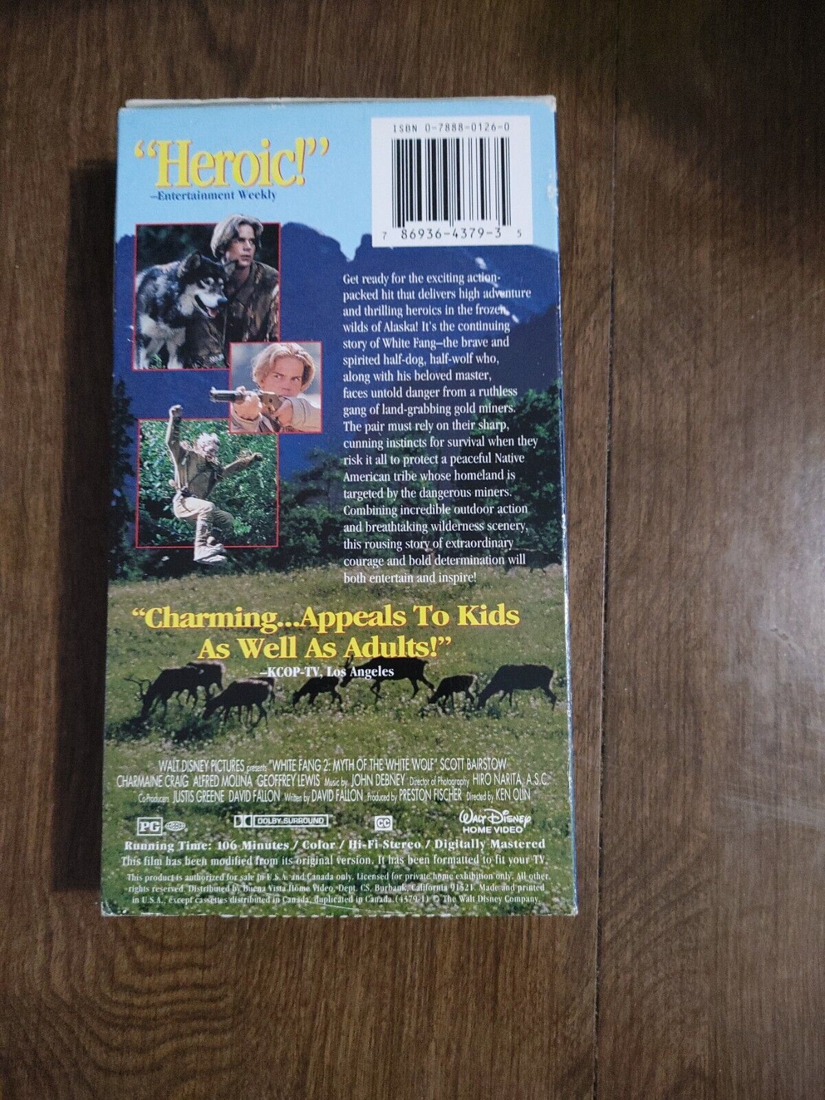 Vintage Disney White Fang 2 Myth of the White Wolf VHS Home Video Tape ...