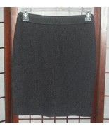 Ann Taylor wool blend tweed skirt charcoal gray sz 6 Petite 6P - $3.00