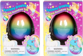  Set of 2 Surprise Growing Hatching Rainbow Egg Kids Toys (Unicorn) 