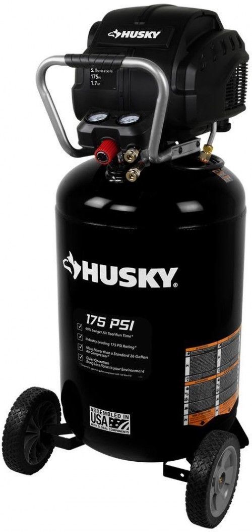 Husky Portable Air Compressor 175 PSI 30 Gal. Tank Capacity Electric