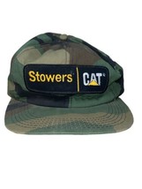 Vtg Stowers CAT Caterpillar Cap Trucker Hat Patch Snapback USA Made Tonk... - $49.50