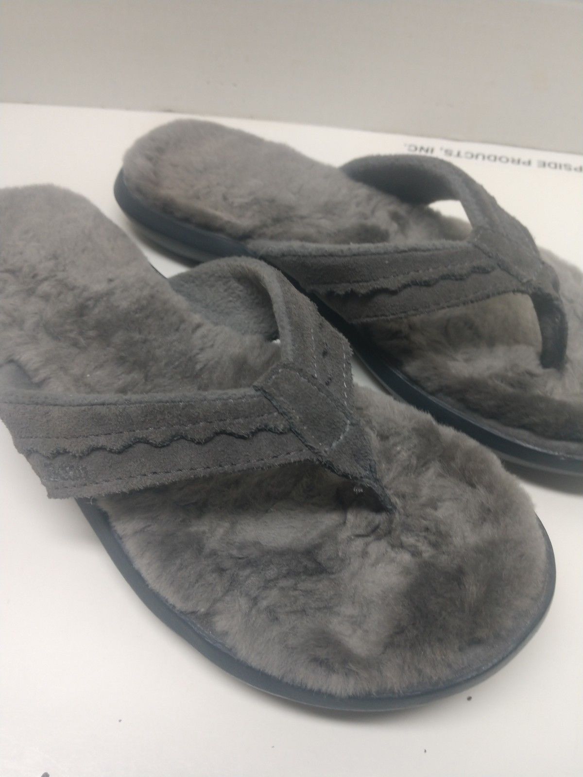 LL Bean Sz 6 Womens Wicked Good Leather Shearling Lined Flip Flop ...