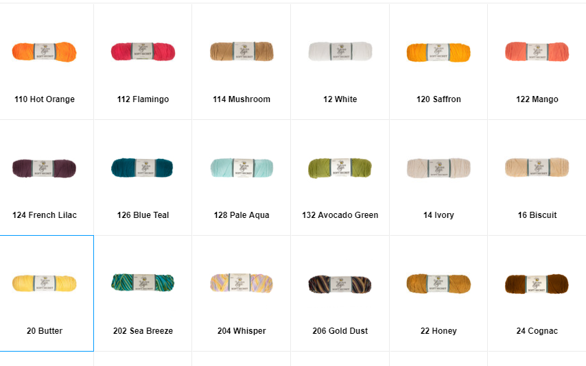 Yarn Bee Soft Secret Yarn Various Colors New! Various Colors Price Per