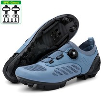 MTB cycling shoes Sneaker blue Professional Bike Breathable Bicycle Racing Self- - $100.47
