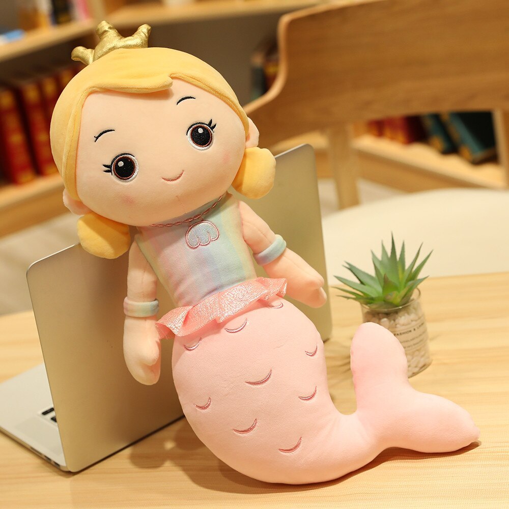 30-110Cm Mermaid Plush Toys Pillow Soft Stuffed Plush Animals Dolls Ki-Pink 40Cm