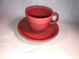 Fiesta Paprika Cup And Saucer Mint - $14.99