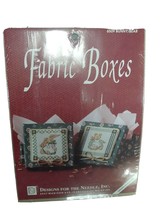 Designs For The Needle Bunny & Bear Fabric Boxes Kit 2 Cross Stitch Sealed - $12.60