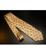 Jos A Bank Neck Tie Bright Golds with Blue Brown Accents Silk Hand Sewn ... - $11.99