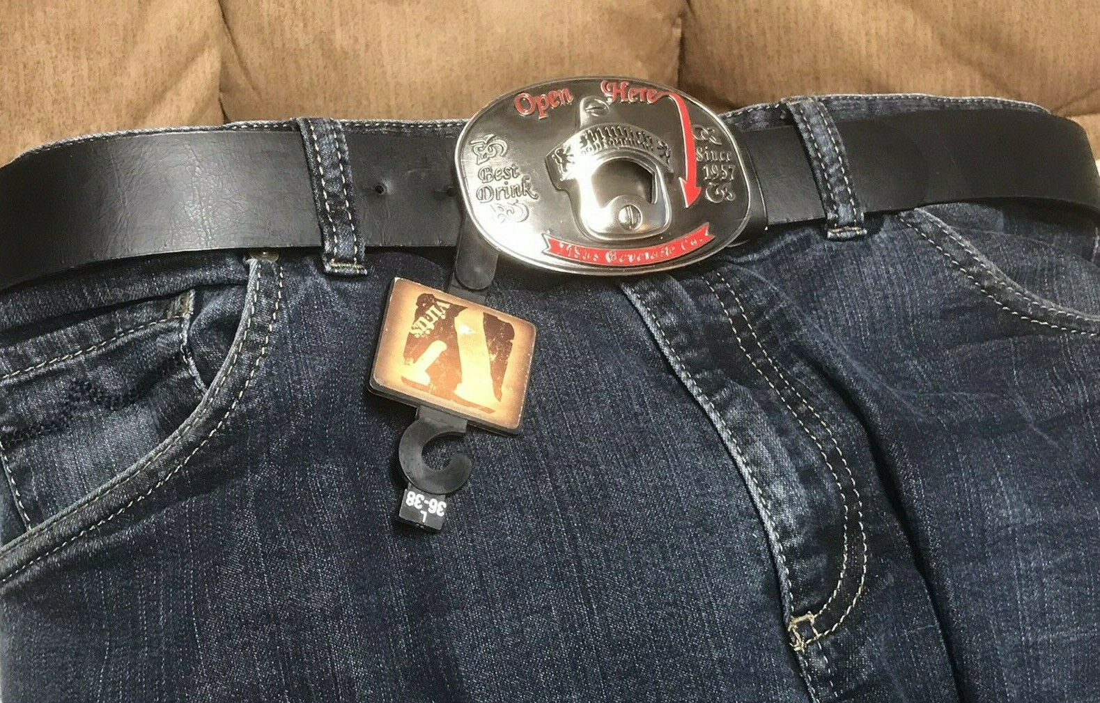 Beer Bottle Belt Opener Sz Large 3638 Belts