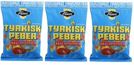 3 x bags of Tyrkisk Peber (Turkish Pepper) Hot & Sour 150g candy Fazer Finland - $9.80