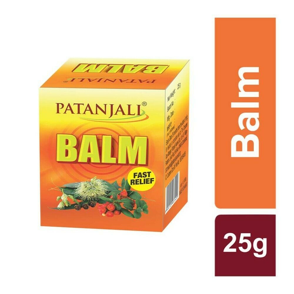 Patanjali Balm For Cold & Headache 25gm / 0.88 oz (Pack of 1)