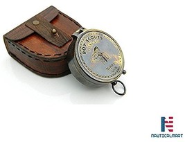  NauticalMart Scout Boy Brass Pocket Compass W/Case