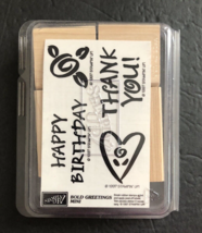Stampin' Up Mini Bold Greetings Happy Birthday Thank You Sentiment Expressions - $14.07