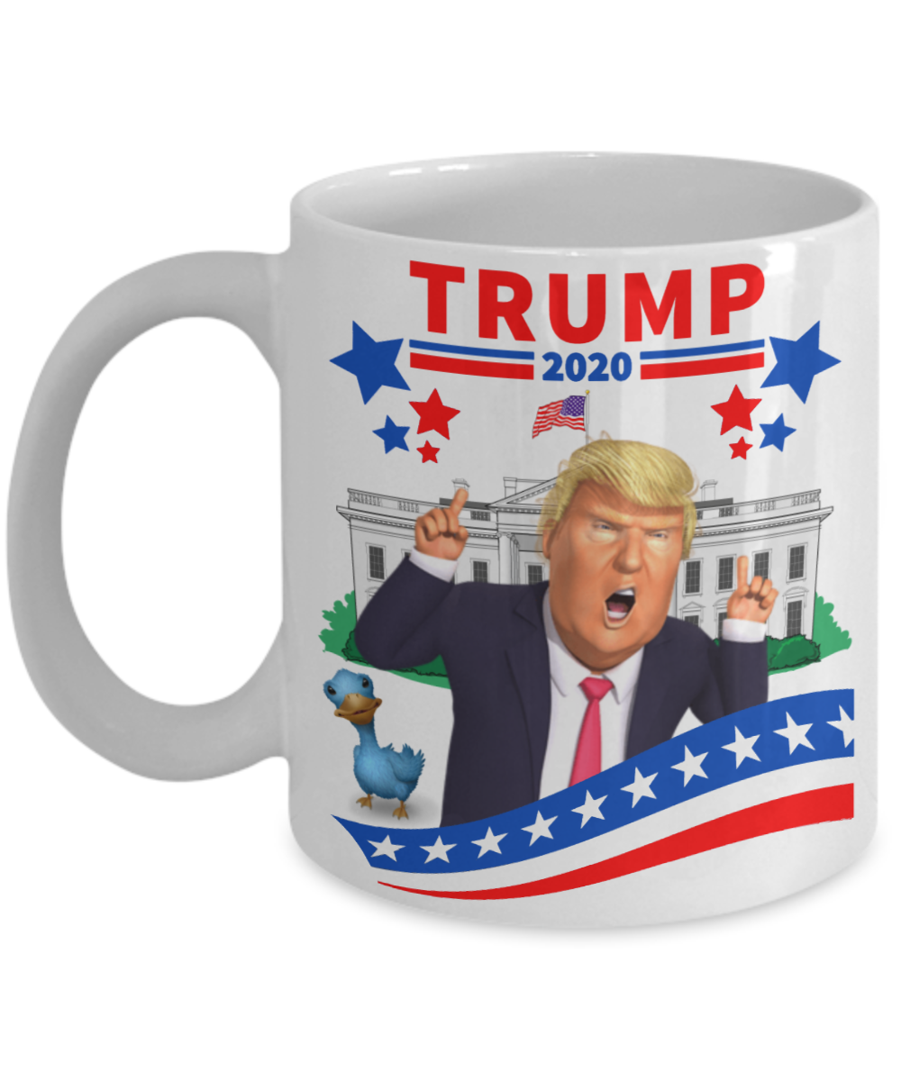 Donald Trump President 2020 Tweets Bird Coffee Mug Gift 11 Oz Cup Made ...