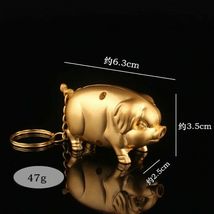 Gas Lighter Metal Gold Pig Model Inflated Butane Cigarette Fire Mini Creative image 4