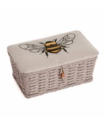 Hobby Gift Sewing Box (S) Woven Basket: Wicker Linen Bee - $34.99