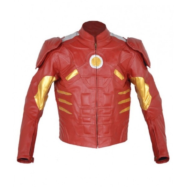 New Handmade Men Iron Man Real Leather Motorbike Jacket - Special ...