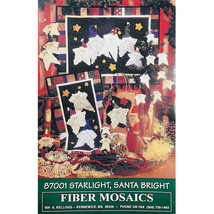 Christmas Quilt Pattern Starlight Santa Bright by Fiber Mosaics Pin Bag ... - $5.93