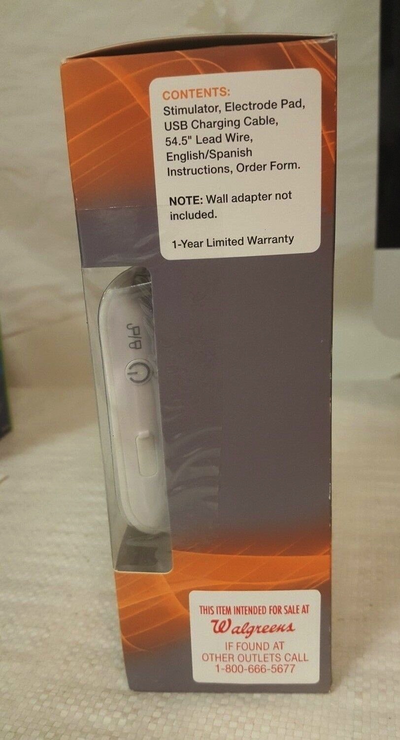 BRAND NEW WALGREENS ELECTRONIC TENS THERAPY HEAT PAIN RELIEF 788465