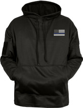 Black Concealed Carry Hoodie Honor and Respect TBL Thin Blue Line Sweatshirt CCW - $38.99+