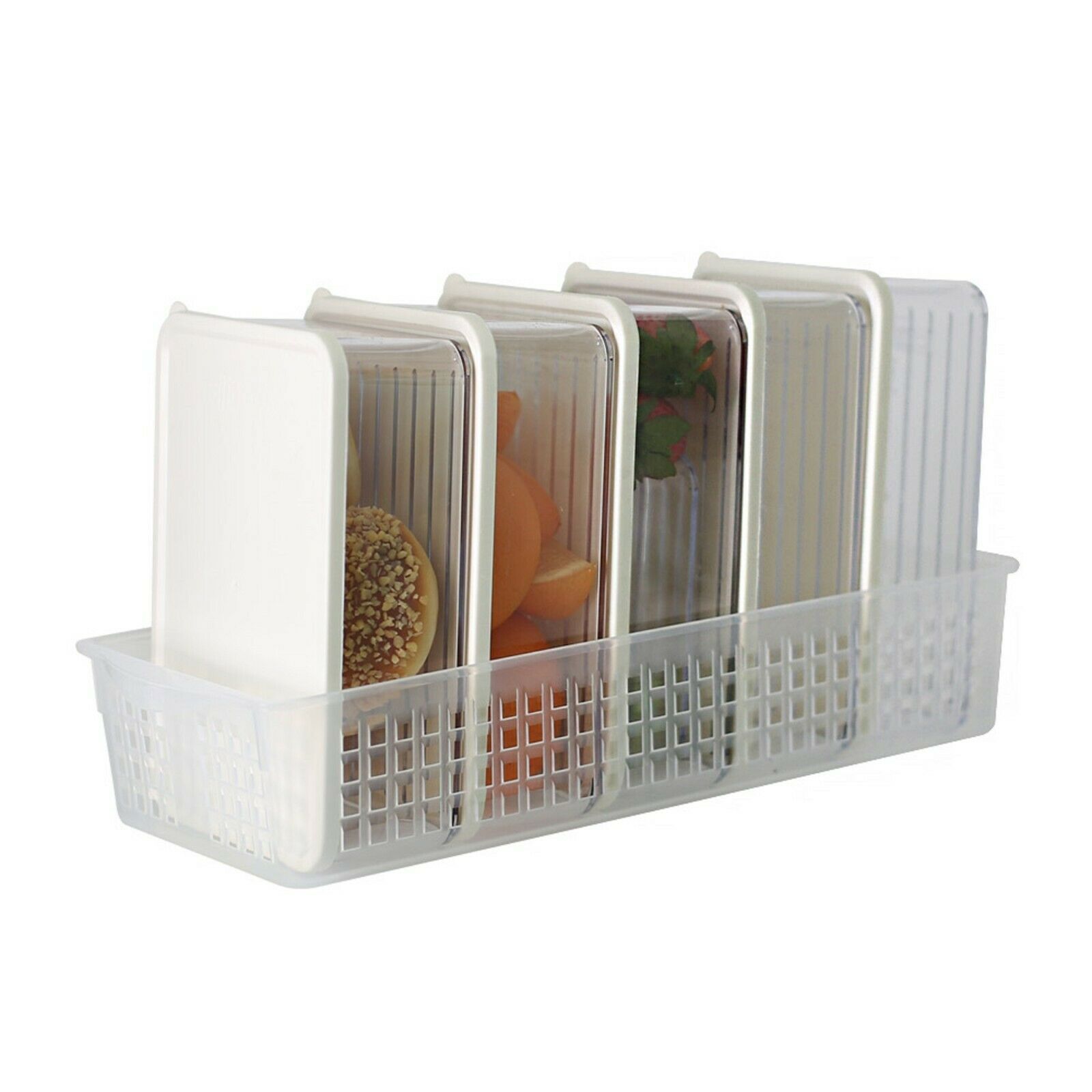 Silicook Refrigerator Food Storage Containers with Tray Kitchen Organizer Set Food Storage
