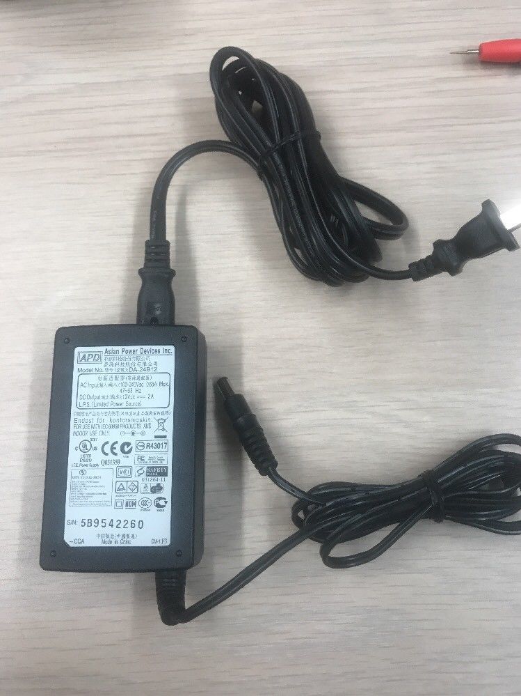 APD DA-24B12 AC Power Supply Adapter Charger Output: 12V DC 2A Q2 ...