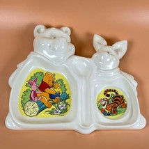 VTG Winnie The Pooh Disney Plastic Serving Plate Piglet Tigger Made In Taiwan - $30.93