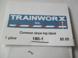 Trainworx Stock #180-1 Snowplow Common Slope Top Black N-Scale image 2