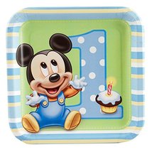 Disney Mickey's 1st Birthday Dessert Plates - $4.99