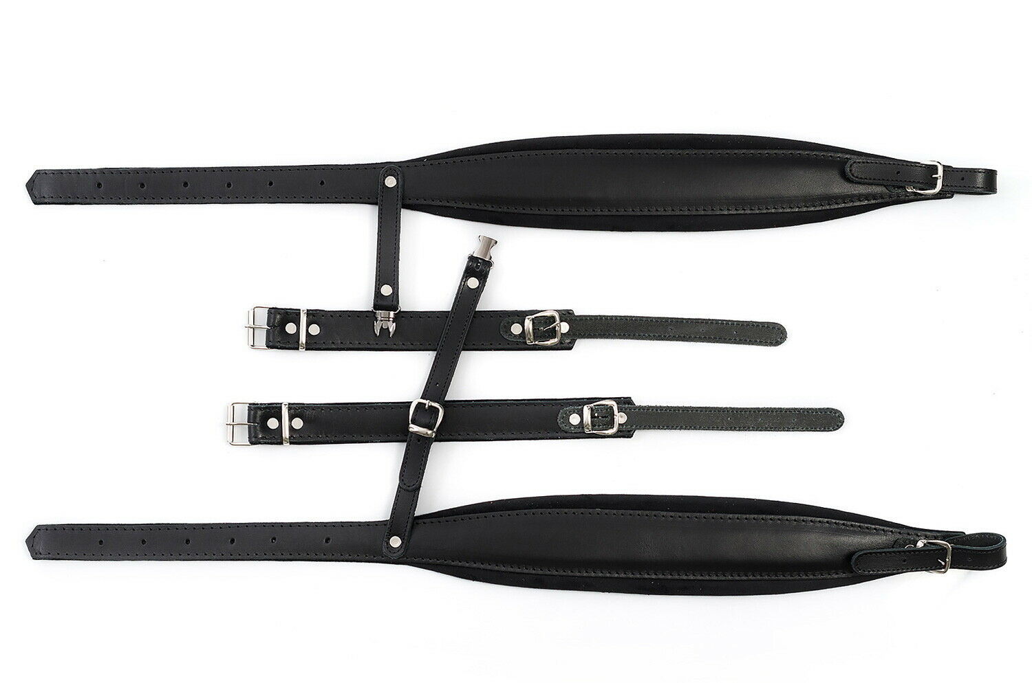 Accordion Shoulder Straps New Quality Genuine Leather 120,140 Bass Black Belts