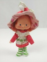 Vintage 1980's Strawberry Shortcake 5.5"  Doll In Original Outfit & Stockings - $18.61
