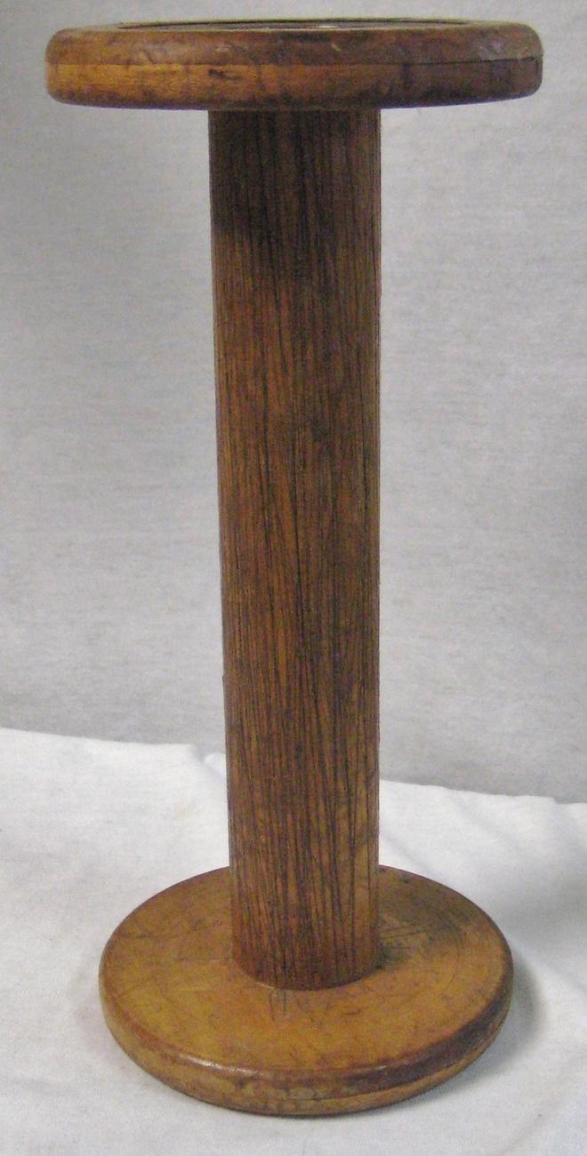 Vintage Antique Industrial Wood Spool for Sewing Thread or Yarn